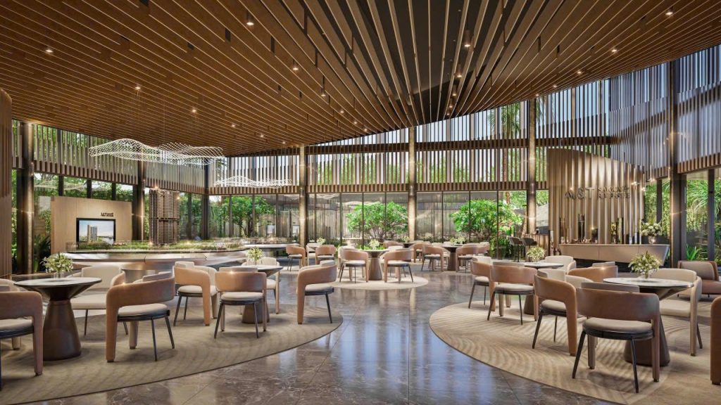 Sảnh đoán khách tại  Sale Gallery A&T Saigon Riverside