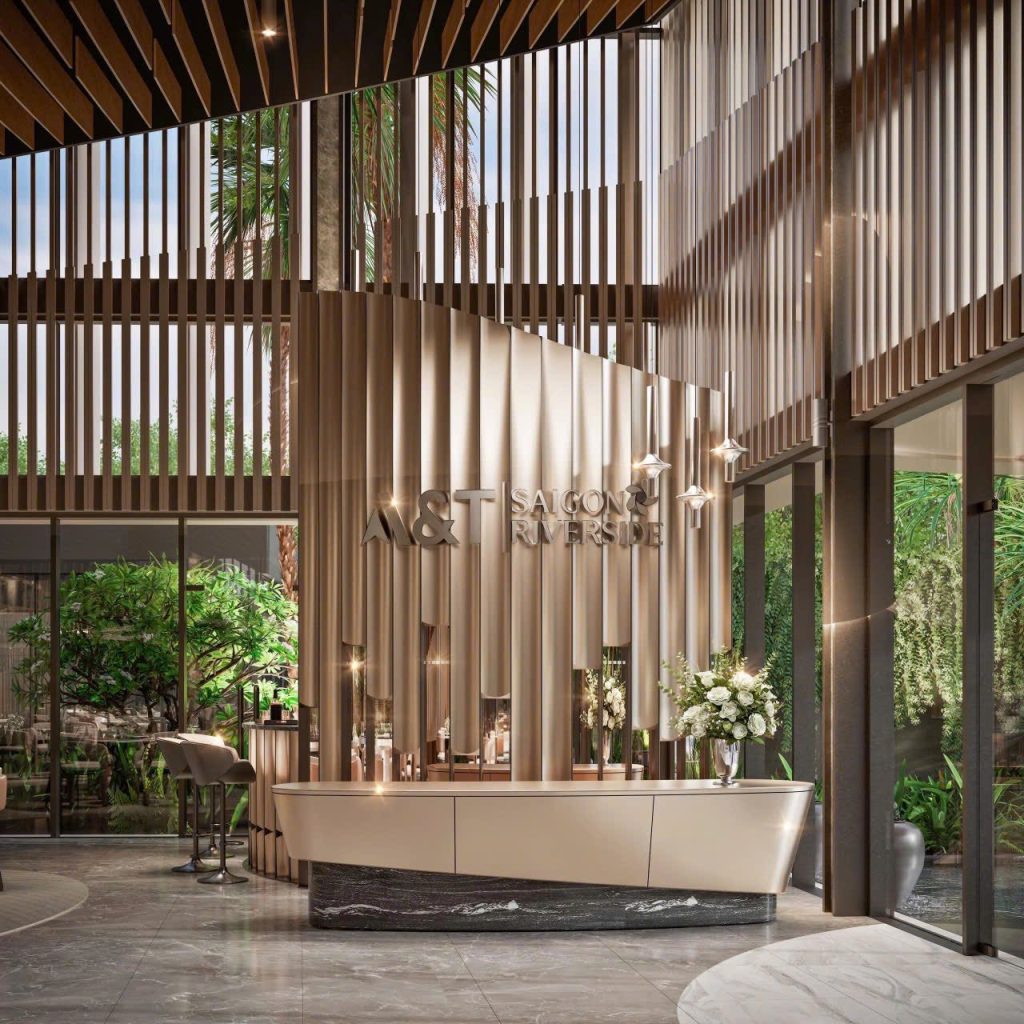 Không gian bàn tiếp tân Sale Gallery A&T Saigon Riverside