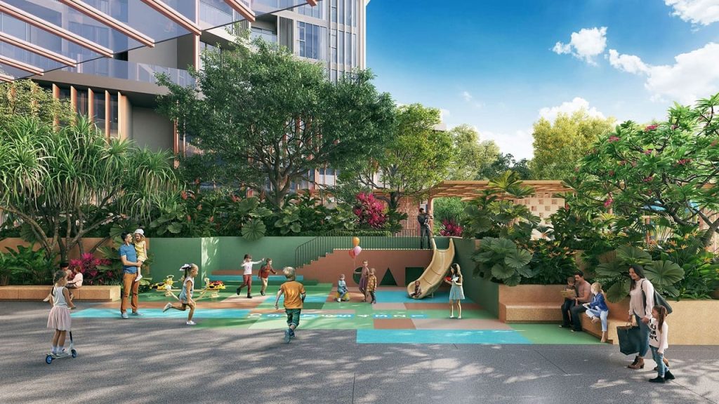 Sân chơi dành riêng cho trẻ em với các khu vận động thể chất và trí não riêng biệt tại dự án A&T Saigon Riverside