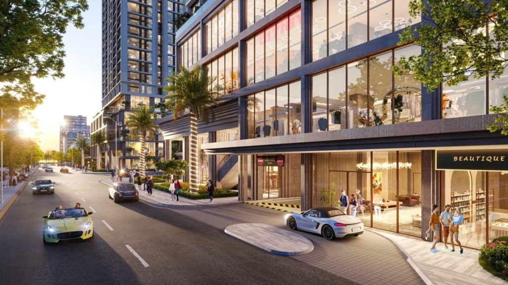 Khu shophouse mua sắm ở khu vực khối đế A&T Saigon Riverside